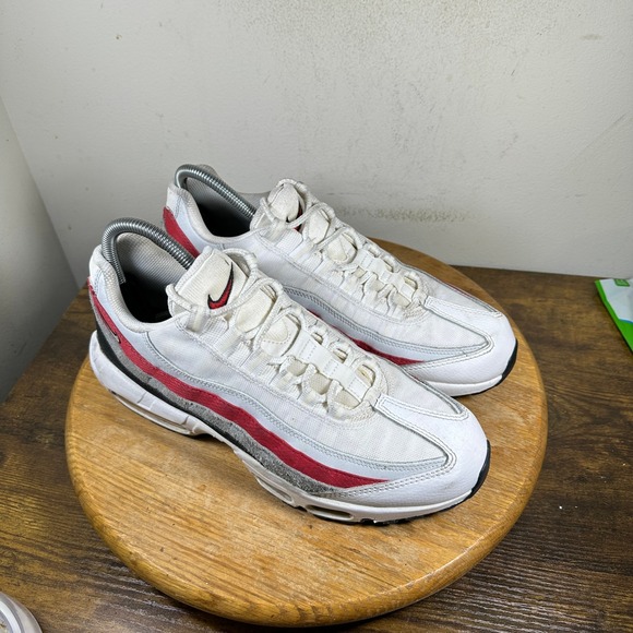 Nike Air Max 95 White Red Black Mens Running Shoes Size 9.5 DQ3430-001